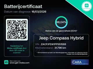 Jeep Compass 4xe 240 Plug-in Hybrid Electric S Leder Stuur-Stoelverwarming Apple Carplay / 10