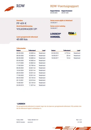 Volkswagen Up! 1.0 BMT high up! 85PK Cruise| BT| Camera| NL Auto / 26