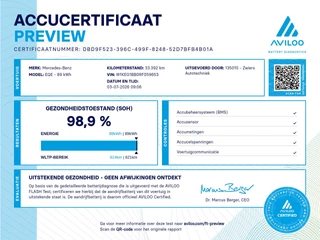 Mercedes-Benz EQE 300 Business Edition 89 kWh SOH 98,9% Warmtepomp | Panoramadak | Leer | Adaptive Cruise Control / 4