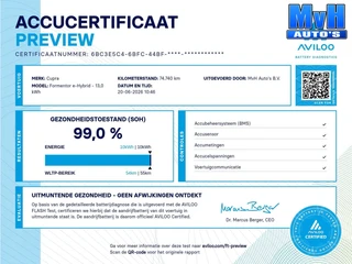 CUPRA Formentor 1.4 PHEV VZ Performance|PANO|KUIPST|SOH99% / 54