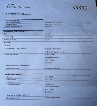 Audi A3 Sportback 40 TFSI e 204 PK Advanced edition | 93 % SOH | Audi dealer onderhouden | Camera | Stoelverwarming / 39