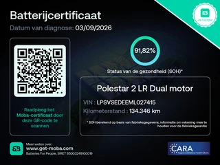 Polestar 2 LONG RANGE DM 476PK PERFORMANCE PILOT PLUS SOH 91,92% | Performance Upgrade / 33