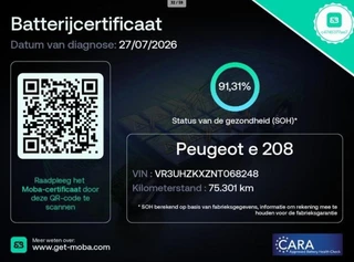 Peugeot e-208 EV GT 136pk 50 kWh SOH 91% Camera Navigatie Virtual Cockpit / 6