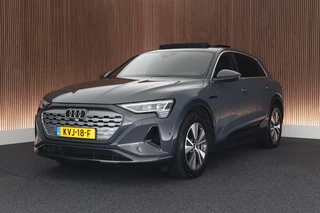 Audi Q8 e-tron 50 340pk quattro S Edition 95 kWh SOH 100% B&O HUD Keyless Stoelverwarming Camera Panoramadak Navigatie 2x S-Line