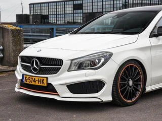 Mercedes-Benz CLA-klasse Shooting Brake 200 OrangeArt AMG Night Edition 156 PK | Panoramadak | Bi-xenon | Camera | Stoelverwarming | Navigatie | 18" / 37