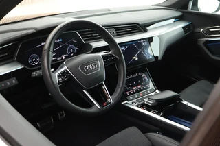 Audi Q8 e-tron 50 340pk quattro S Edition 95 kWh SOH 100% B&O HUD Keyless Stoelverwarming Camera Panoramadak Navigatie 2x S-Line / 4