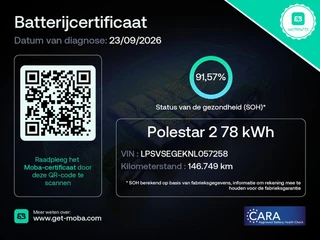 Polestar 2 Long Range Single Motor 78 kWh | 92% SOH | PANO | TREKHAAK | HARMAN KARDON | WINTERPAKKET | WARMTEPOMP | / 6