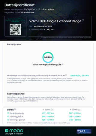 Volvo EX30 Single Motor Extended Range Ultra 69 kWh|Harman/Kardon|panodak / 10