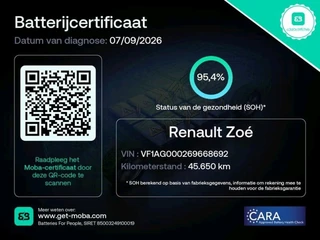 Renault ZOE R110 Life 52 Koop accu | Eigen Accu | SOH 95% / 9
