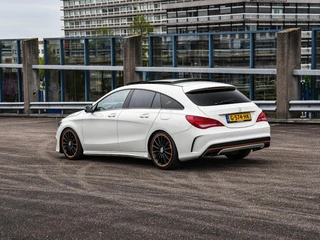Mercedes-Benz CLA-klasse Shooting Brake 200 OrangeArt AMG Night Edition 156 PK | Panoramadak | Bi-xenon | Camera | Stoelverwarming | Navigatie | 18" / 10